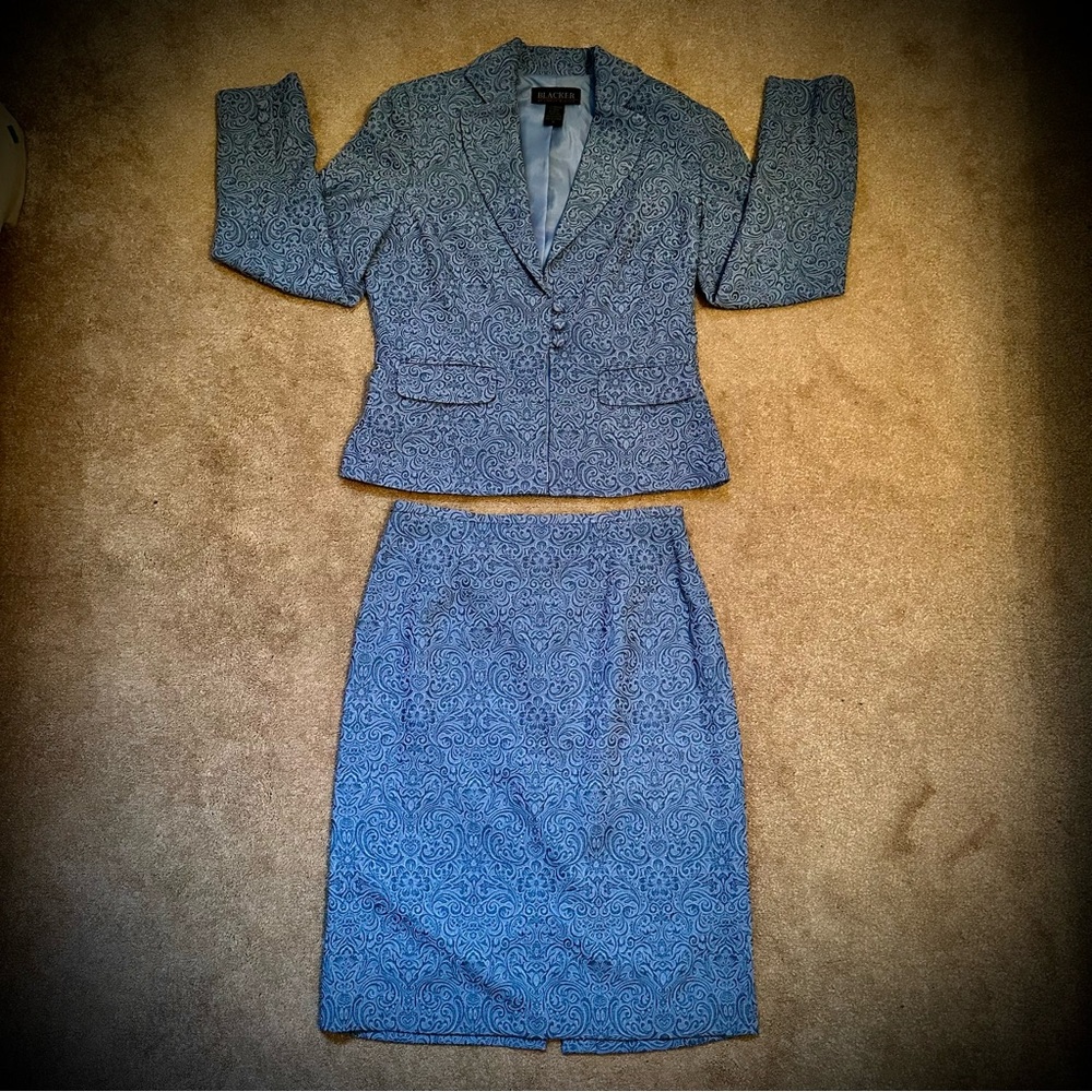 #100 Blacker By Stanley Blacker 2 Piece Women’s Skirt Suit